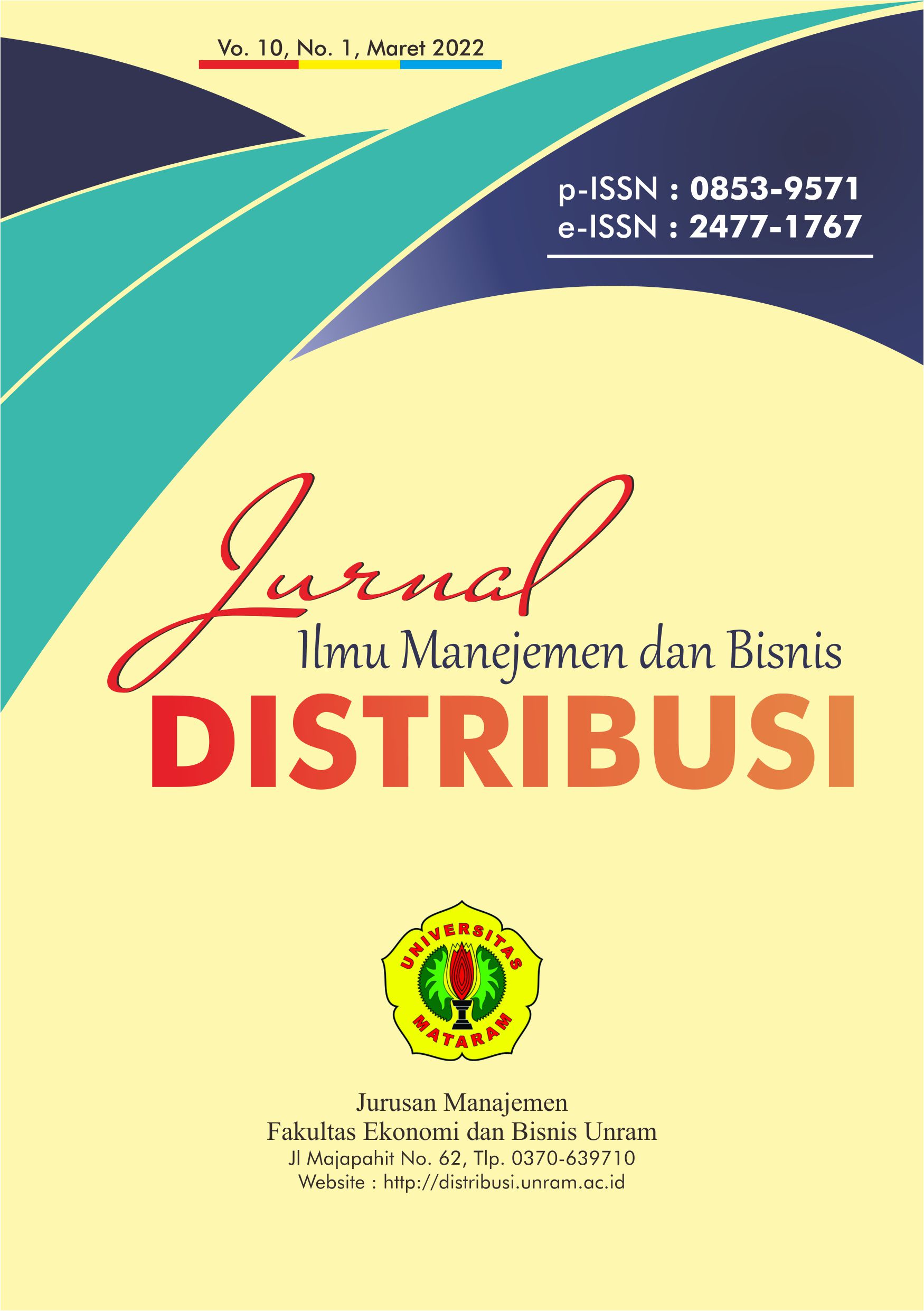 					View Vol. 10 No. 1 (2022): Distribusi, Maret 2022
				